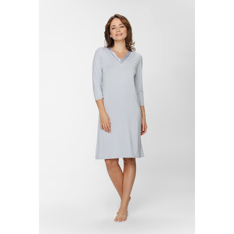 Camisón largo micromodal elastano vista frontal